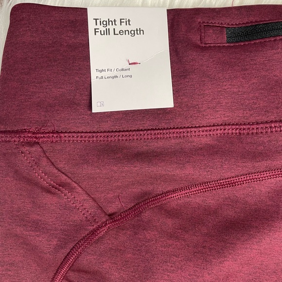 Women’s Nike One Running Tights Mid Rise Berry Size Medium New with tags - Picture 9 of 13